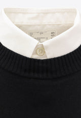 Sacai Layered Mini Shirt Dress Black 2508169004_BLACK×OFF WHITE_29841795
