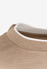 Hugo Boss Layered Logo T-shirt Brown 50549333216_Brown_30893759