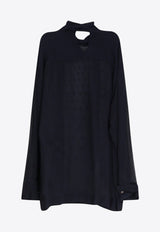 Dries Van Noten Embellished Tied-Neck Blouse Navy 2520107962314509_Blue_29843763