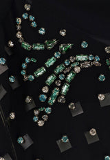 Dries Van Noten Embellished Tied-Neck Blouse Navy 2520107962314509_Blue_29843763