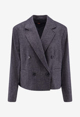 Hugo Boss Double-Breasted Wool-Blend Blazer Blue 50547682408_Blue_30893615