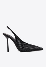Le Silla Gilda 100 Crystal Mesh Slingback Pumps Black 4189E090BXPPSAS933_Nero jet_35065819