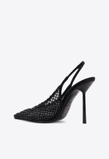 Le Silla Gilda 100 Crystal Mesh Slingback Pumps Black 4189E090BXPPSAS933_Nero jet_35065819