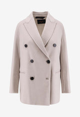 Paltò Ariella Double-Breasted Wool Coat Beige B51PDARIEDOU702_Bianco grigio_35065885