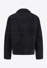 Represent Zip-Up Faux Leather Shearling Jacket Black MLM10013201_JET BLACK_29848504