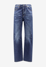 Pence 1979 Logo Patch Straight-Leg Jeans Blue PM0030339272679_Mediumdenimblue_35065754