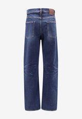 Pence 1979 Logo Patch Straight-Leg Jeans Blue PM0030339272679_Mediumdenimblue_35065754