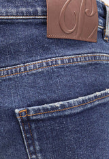 Pence 1979 Logo Patch Straight-Leg Jeans Blue PM0030339272679_Mediumdenimblue_35065754