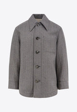 AMI PARIS Wool-Blend Overshirt Gray UJK824WV00800711_GRIS IVOIRE_29843683
