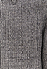 AMI PARIS Wool-Blend Overshirt Gray UJK824WV00800711_GRIS IVOIRE_29843683