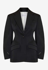 Givenchy Single-Breasted Fitted Wool Blazer Black BW30L315CT001_Black_38767793