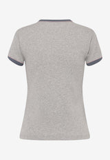 Chloé Logo Print T-shirt Gray CH25WJH0319501B_Naturalgrey_38332517