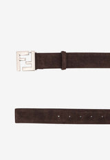 Fendi FF Squared Suede Leather Belt Brown 7C0550AUGSF1TQD_MOKA+EBANO+P/P SAT_29851088