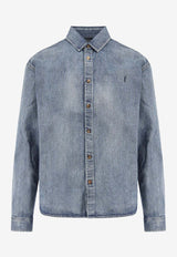 Saint Laurent Cassandre Denim Shirt Blue 823437Y14MJ4248_Day Blue_29849466