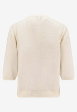 Bottega Veneta Wool Sweater 831474V5NE09071_CHALK_34722797