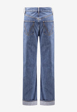 Bottega Veneta Turned-Up Cuffs Wide-Leg Jeans 831607V42W04715_mid blue_29770168