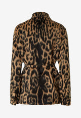 Fendi Leopard Print Fleece Wool Belted Jacket Brown FJ7561AVJFF1T6O_CAMEL-25_29850067