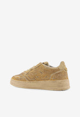 Autry Medalist Suede Studded Low-Top Sneakers Biscuit AULWNA03STRASS COOKIES_Cookies_31986627