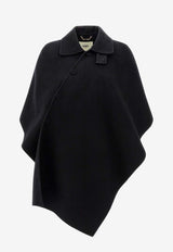 Fendi Asymmetrical Fleece Wool Cloak Black FF6144A5HDF1FL8_BLACK GREY_35307718