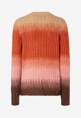 Fendi Mohair-Blend Gradient Sweater Multicolor FZXE17AYLTF1TIN_RUST+BLUSH_29852829