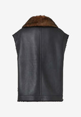 Fendi Zip-Up Fur Vest Black FM5434AHBDF0GME_Black_29854276