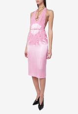 Gucci Halterneck Silk Satin Dress Pink 839410XUAM6/R_GUC-5426