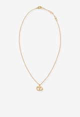 Valentino Ovalette VLogo Chain Necklace Gold 7W0J0Y79METL01_Golden_30005308