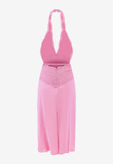 Gucci Lace-Trimmed Halterneck Silk Satin Dress Pink 839410XUAM65426_POWDER BLUSHY PINK_29853423