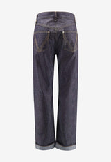 Bottega Veneta Turned-Up Cuffs Straight-Leg Jeans 831607V5SN04245_Blue_29770177