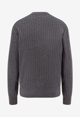 Bottega Veneta Rib-Knit Wool Cardigan 835337V5L701370_Grey_29770169