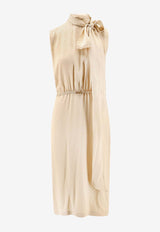 Gucci Silk Tied Midi Dress Beige 849716ZAM5B9853_GARDENIA_29854428