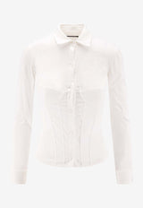 Balenciaga Corseted Cropped Shirt White 850782TSM199000_White_30005021