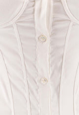 Balenciaga Corseted Cropped Shirt White 850782TSM199000_White_30005021