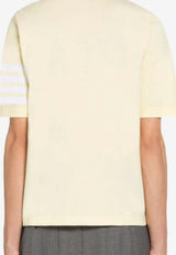 Thom Browne 4-bar Stripes Crewneck T-shirt Yellow FJS102G07862_740