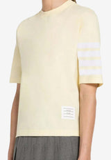 Thom Browne 4-bar Stripes Crewneck T-shirt Yellow FJS102G07862_740