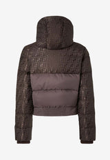 Fendi FF Jacquard Paneled Down Jacket Brown FAN226AT91F1T6H_DARK BROWN-25_29852922