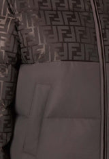Fendi FF Jacquard Paneled Down Jacket Brown FAN226AT91F1T6H_DARK BROWN-25_29852922