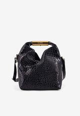 MM6 Maison Margiela Japanese Shoulder Bag in Croc-Embossed Leather Black SB6WD0042P8650T8013_Black_30005171