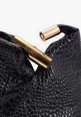 MM6 Maison Margiela Japanese Shoulder Bag in Croc-Embossed Leather Black SB6WD0042P8650T8013_Black_30005171