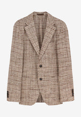 Hugo Boss Heston Madras Check Blazer Beige 50549622216_Brown_30893693