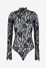 Valentino Floral Lace Bodysuit Top Black 7B0MR01Z9TS0NO_Black_30005355
