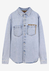 Gucci Washed Denim Buttoned Shirt Blue 835220XDDCY4452_LIGHT BLUE/MIX_29853224