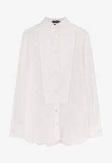 Tom Ford Long-Sleeved Plastron Shirt White TW1572009QPTFKAW0G_White_30005262