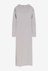 Hugo Boss Erlot Knotted Midi Dress Gray 50547821056_OPEN WHITE_30893762