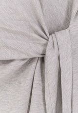 Hugo Boss Erlot Knotted Midi Dress Gray 50547821056_OPEN WHITE_30893762