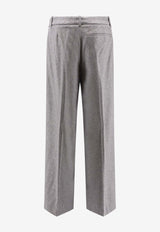 Hugo Boss Melange Wool-Blend Pants Gray 50548280058_Light pastel grey_30893644