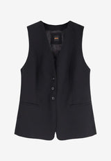 Hugo Boss Javesta Button-Up Vest Black 50549419001_Black_30893692