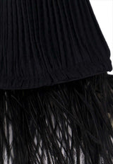 Hugo Boss Efedera Plisse Feathered Top Black 50548647001_Black_30893758