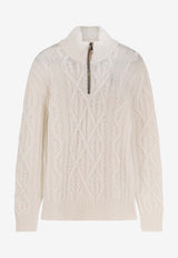 Hugo Boss Harpreno Wool and Cashmere Sweater White 50557441118_OPEN WHITE_30893681