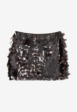 Staud Max Sequin Embellished Mini Skirt Brown R25F6126SQEART_Earthy Pink_35065967
